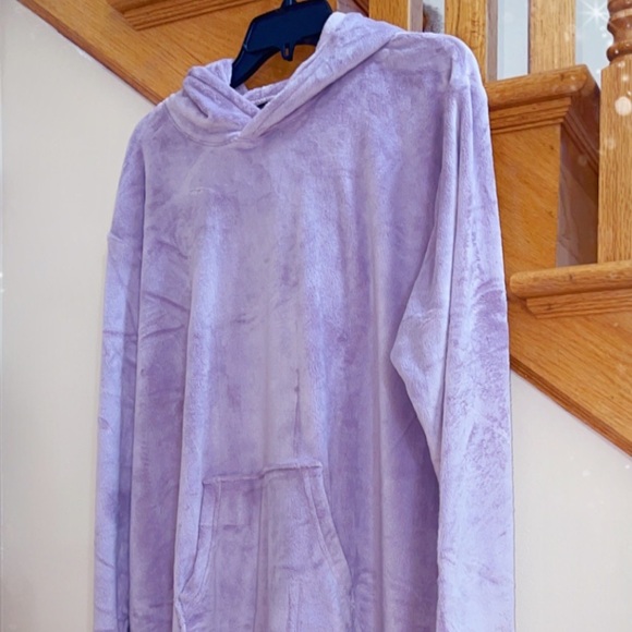 Women’s Sleepwear 32 Degrees Ladies Hooded Velour Lounger S/M,L/XL,1X/2X Purple - Picture 6 of 9
